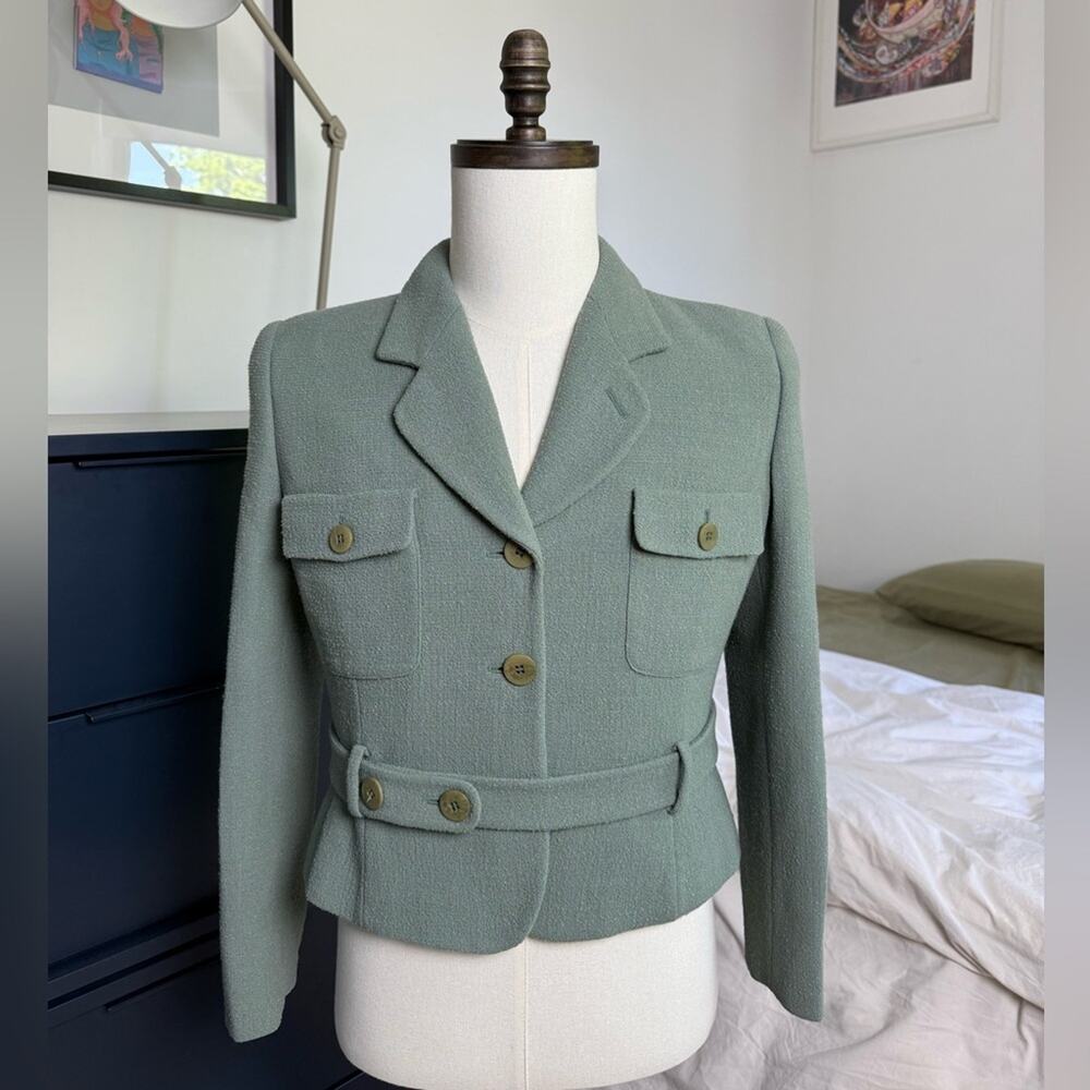 Giorgio Armani cropped belted jacket